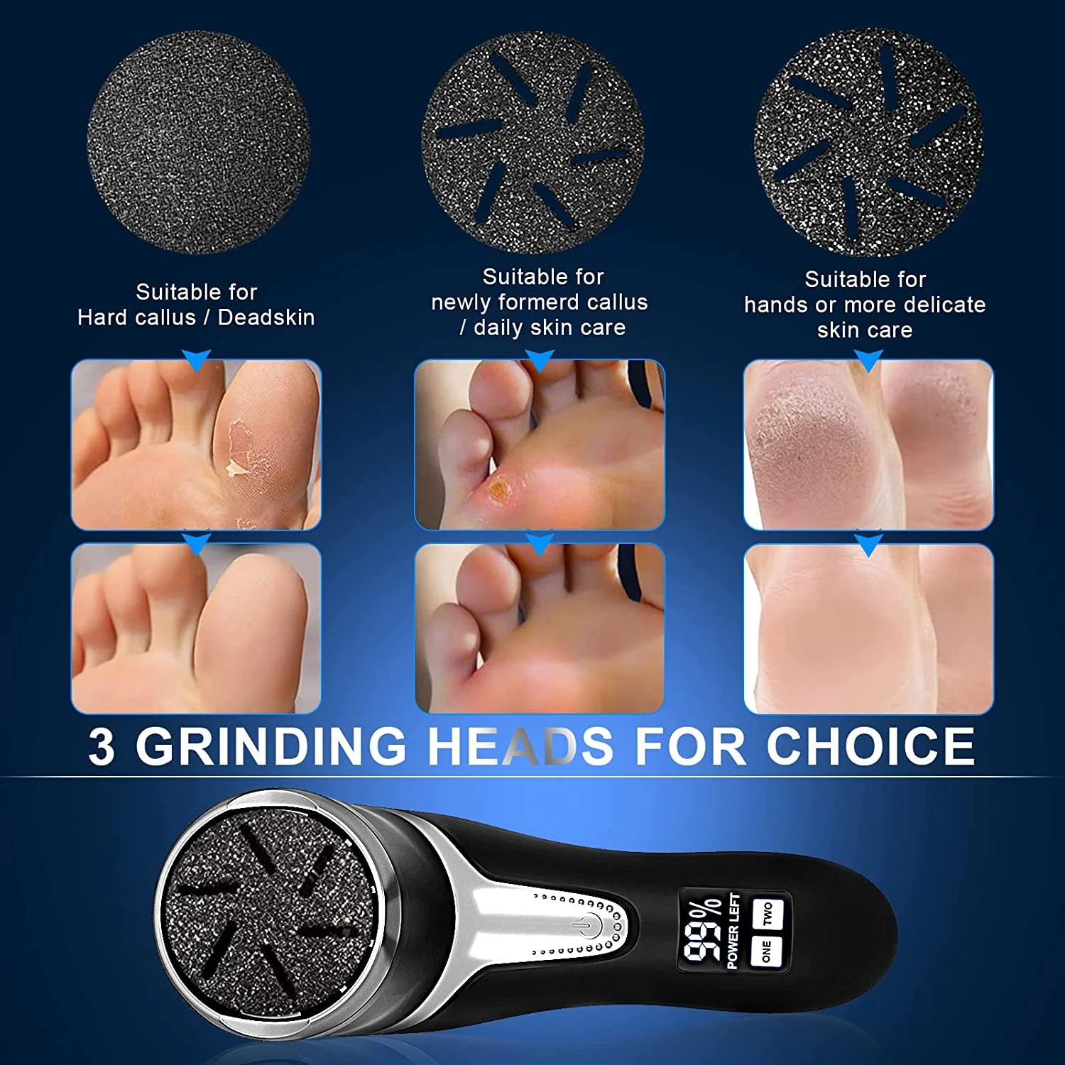 The SoleSmooth Pro - Electric Callus Remover & Pedicure System with 3 Attachments