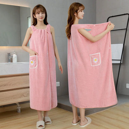 The LuxeWrap - Ultra-Absorbent Robe & Hair Towel in One