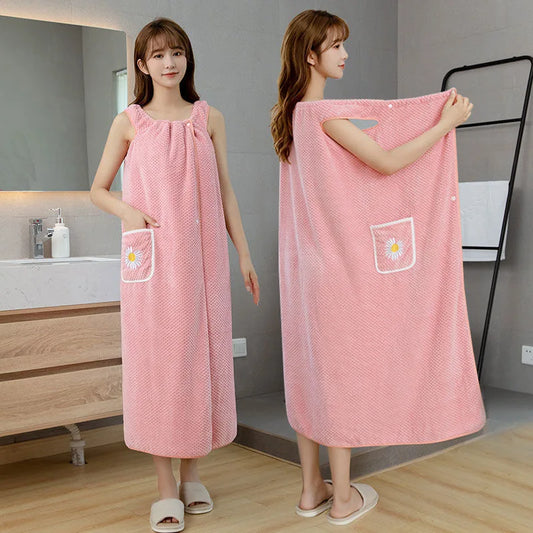The LuxeWrap - Ultra-Absorbent Robe & Hair Towel in One