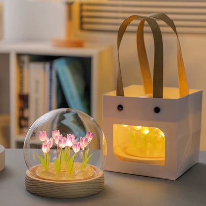 The LumiBlossom - Wireless LED Tulip Night Lights for Bedside & Decor