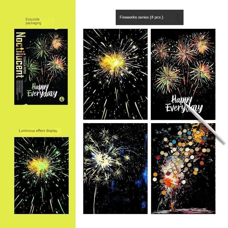 The Magic Canvas Set - Glow-in-the-Dark Scratch Art Kit