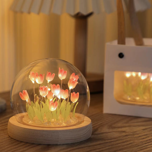 The LumiBlossom - Wireless LED Tulip Night Lights for Bedside & Decor