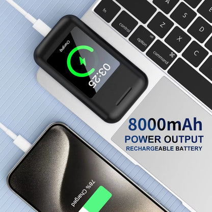 Versatile EchoCharge Pro — In-Ear Bluetooth Earphones with 2.8" Touchscreen Charging Case & Built-In Power Bank (Low-Latency Gaming • Hi-Fi Music)