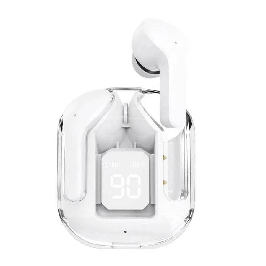 The Aura Transparent Wireless Earphones - with Digital Power Display - Versatile Hope