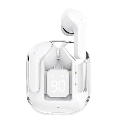 The Aura Transparent Wireless Earphones - with Digital Power Display - Versatile Hope