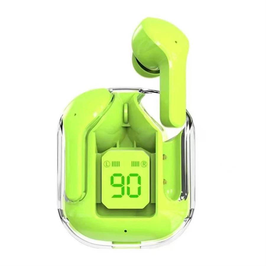 The Aura Transparent Wireless Earphones - with Digital Power Display - Versatile Hope