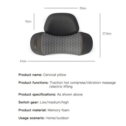 The Relief Pillow - Heated Massage & Spinal Alignment for Neck Pain Relief